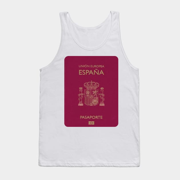 Spain Passport Tank Top by Islanr